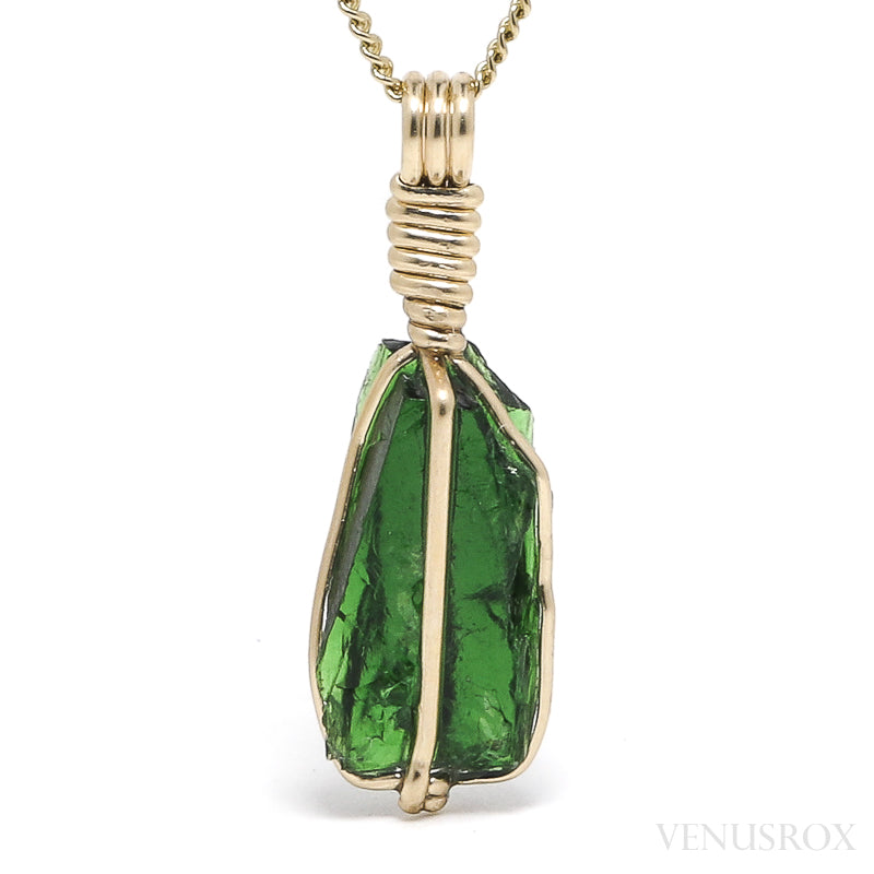 Chrome Diopside Natural Crystal Pendant from Russia | Venusrox