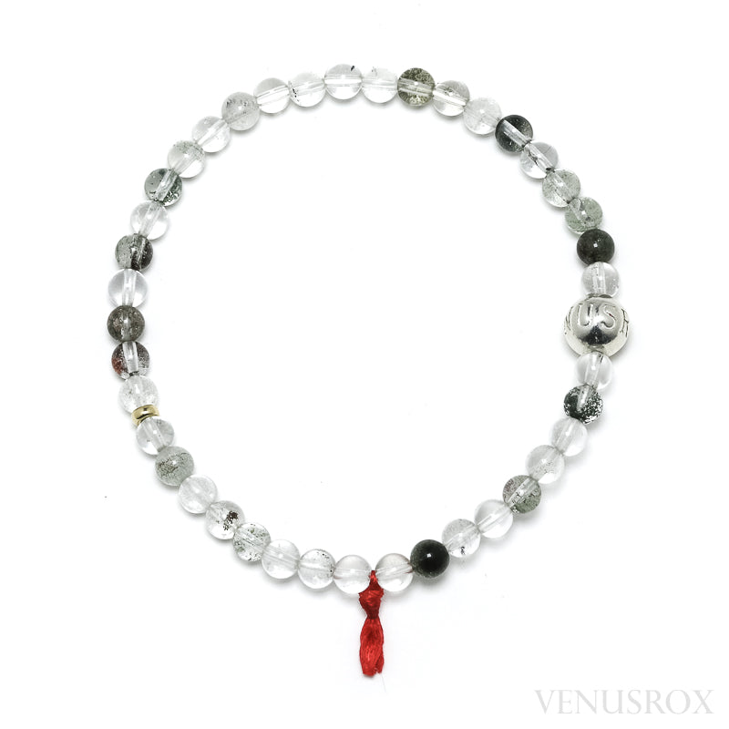 Chlorite Phantom Quartz Bead Bracelet from Brazil | Venusrox