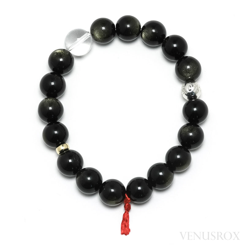 Gold Sheen Obsidian Bead Bracelet from Mexico | Venusrox