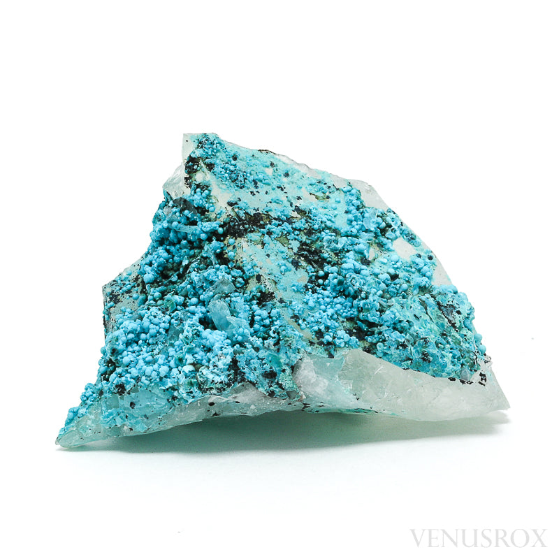 Chrysocolla on Quartz Natural Crystal Specimen from Peru | Venusrox