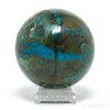 Chrysocolla with Malachite & Matrix Polished Sphere from Peru | Venusrox