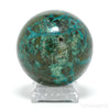Chrysocolla with Malachite & Matrix Polished Sphere from Peru | Venusrox