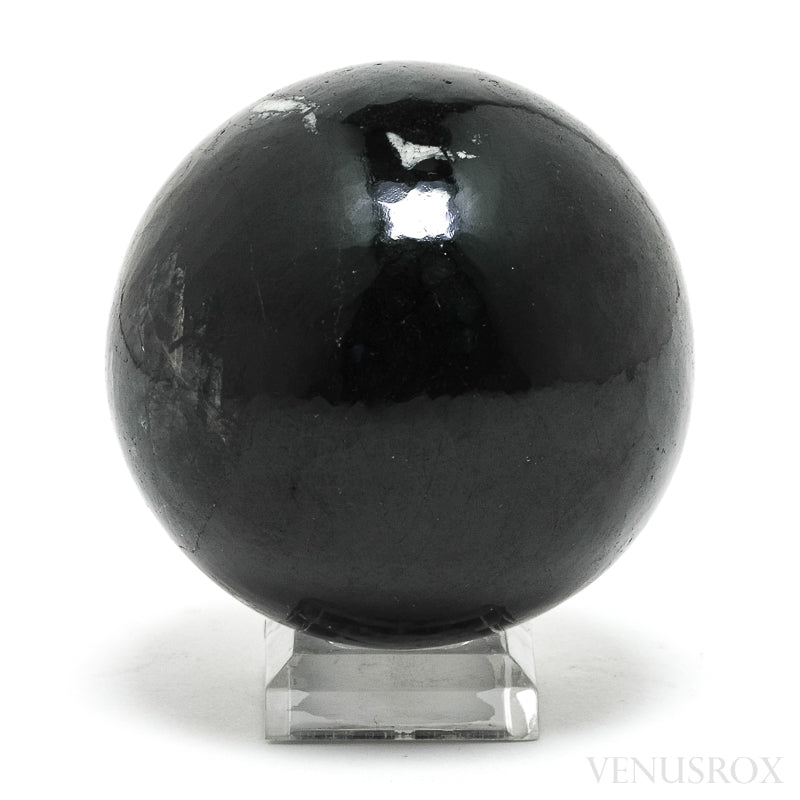 Black Tourmaline Polished Sphere from India | Venusrox