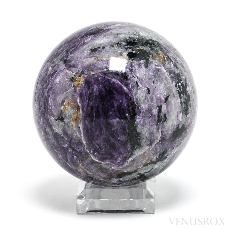 Charoite with Aegirine Polished Sphere from Sakha Republic, Siberia, Russia | Venusrox