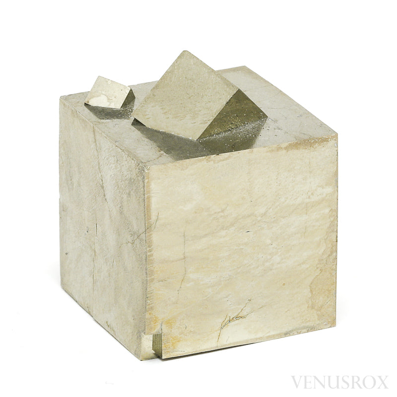 Pyrite Cube Cluster from Navajun, La Rioja, Spain | Venusrox
