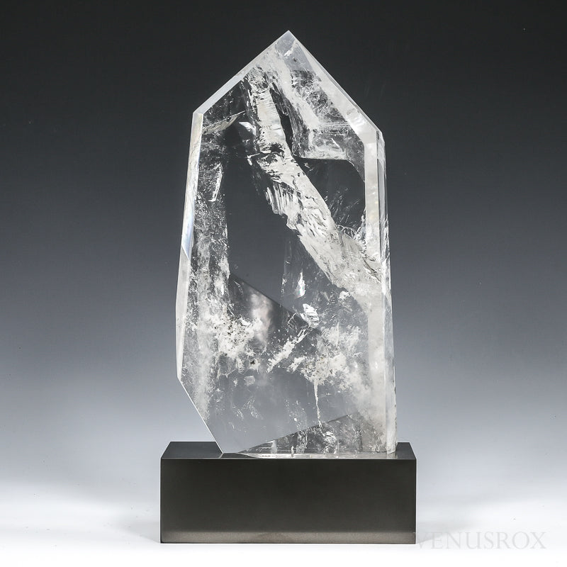 Clear Quartz Polished Point from Tocantins, Brazil mounted on a bespoke stand | Venusrox