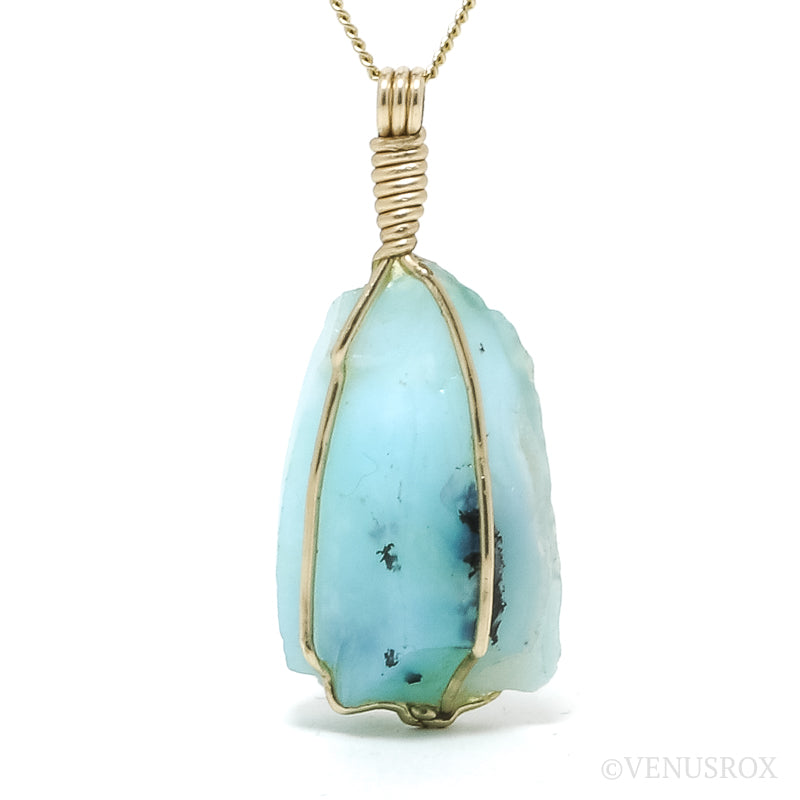 Blue Andean Opal Natural Crystal Pendant from the Acari Mine, Caraveli Province, Arequipa Department, Peru | Venusrox