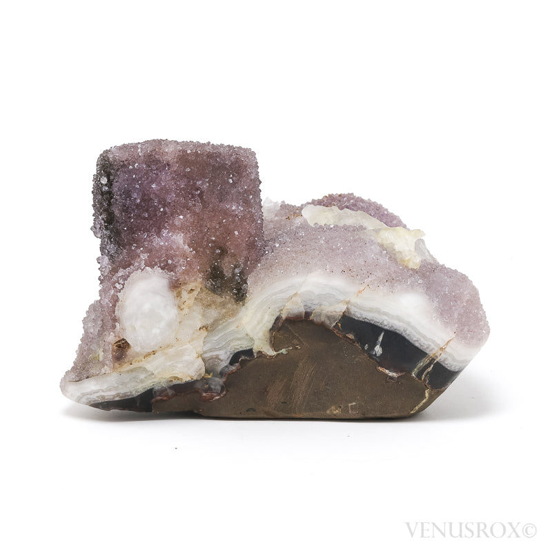 Amethyst with Agate & Calcite Polished/Natural Cluster from Uruguay | Venusrox