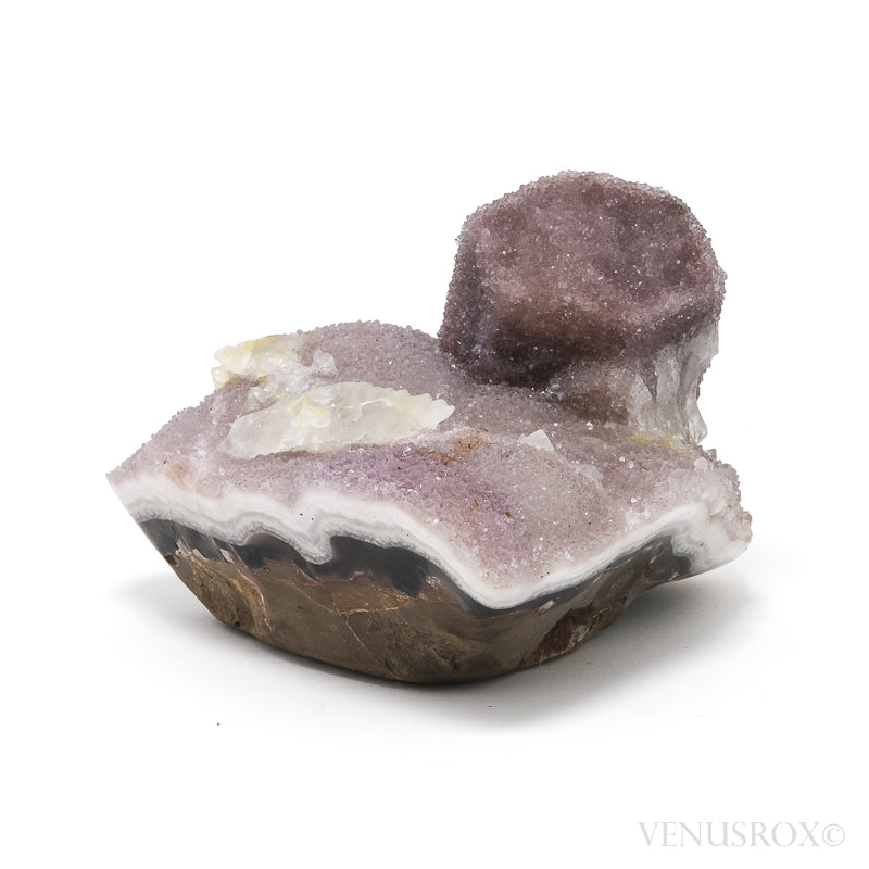 Amethyst with Agate & Calcite Polished/Natural Cluster from Uruguay | Venusrox