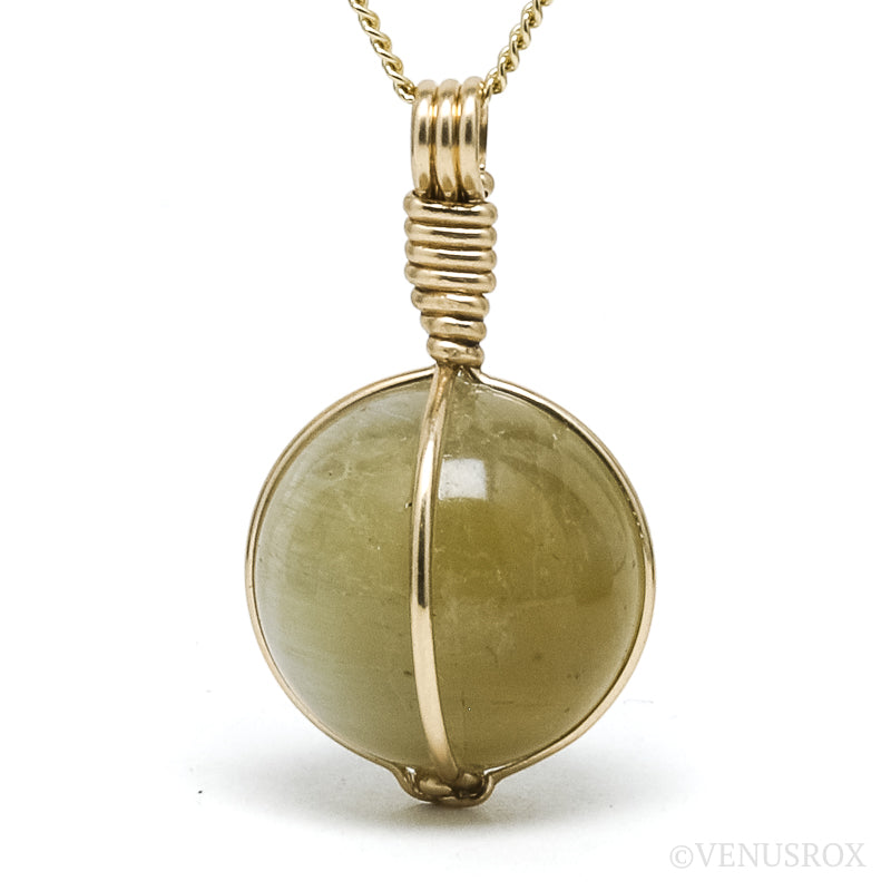 Yellow 'Cats Eye' Danburite Pendant from the Krasnochikoysky District, Zabaykalsky Krai, Russia | Venusrox
