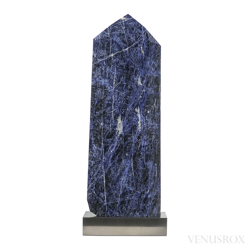 Sodalite Polished/Natural Point from Brazil mounted on a bespoke stand | Venusrox
