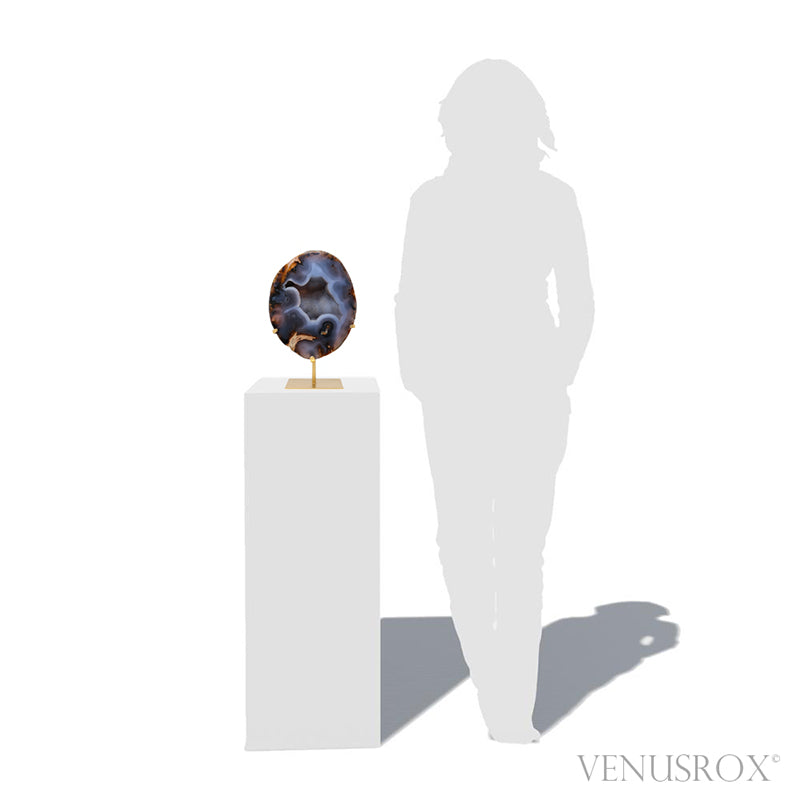 Agate with Clear Quartz Polished/Natural Crystal from Brazil | Venusrox