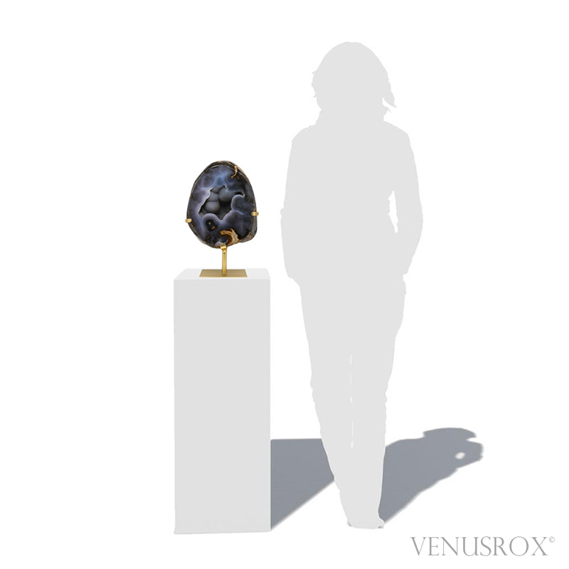 Agate with Clear Quartz Polished/Natural Crystal from Brazil | Venusrox