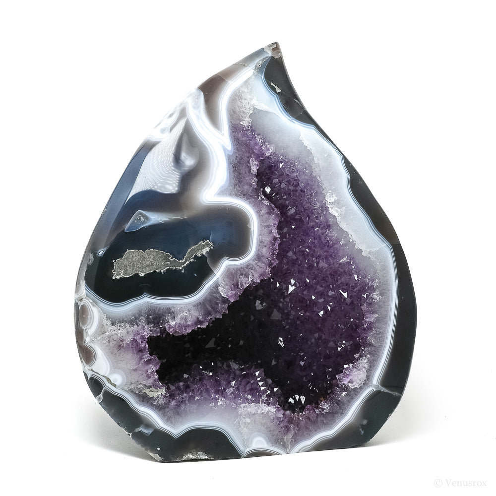 Amethyst with Agate Polished/Natural Flame from Uruguay | Venusrox