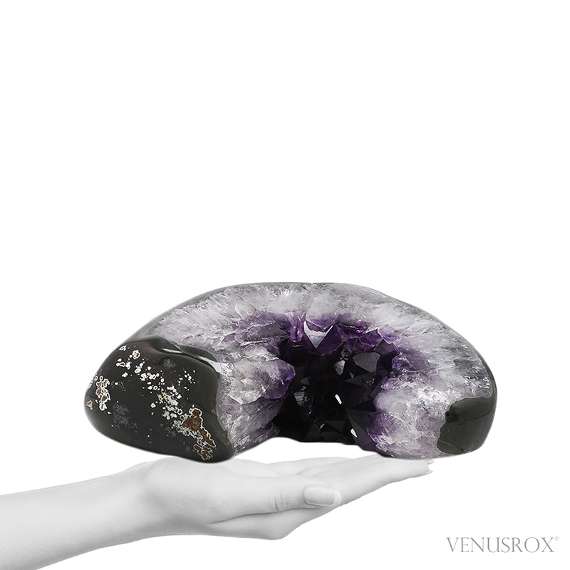 Amethyst with Quartz & Agate Part Polished/Part Natural Cluster from Uruguay | Venusrox