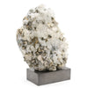Clear Quartz with Dolomite and Pyrite Natural Cluster from Kosovo mounted on a bespoke stand | Venusrox