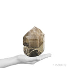 Smoky Phantom Elestial Quartz Part Polished/Part Natural Point from Brazil | Venusrox