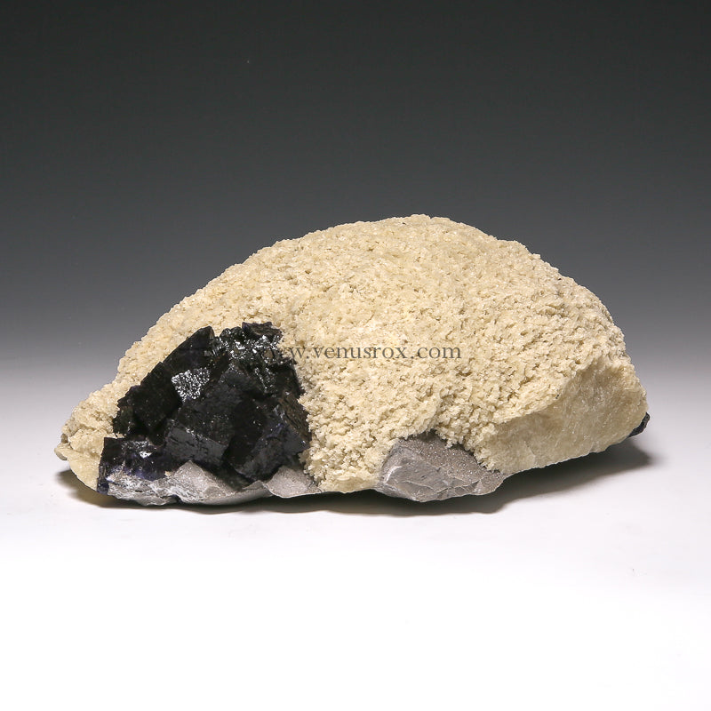 Fluorite on Barite Natural Crystal from the Elmwood Mine, Tennessee, USA | Venusrox