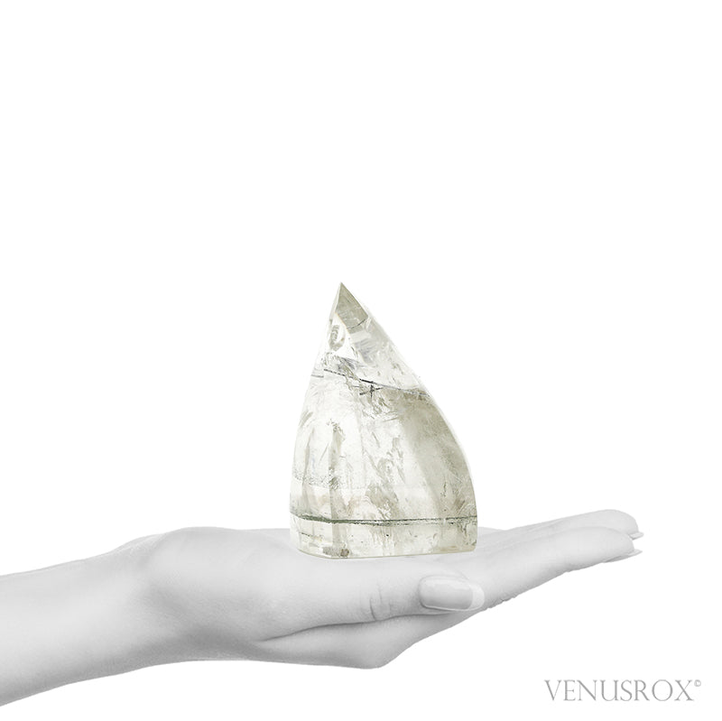 Rutilated Chlorite Phantom Quartz Polished Flame from Brazil | Venusrox