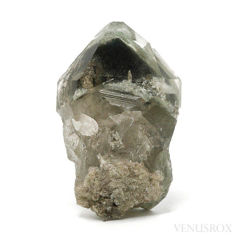 Chlorite Phantom Quartz Part Polished/Part Natural Point from Brazil | Venusrox