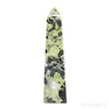 Serpentine with Pyrite Polished Point from Peru | Venusrox