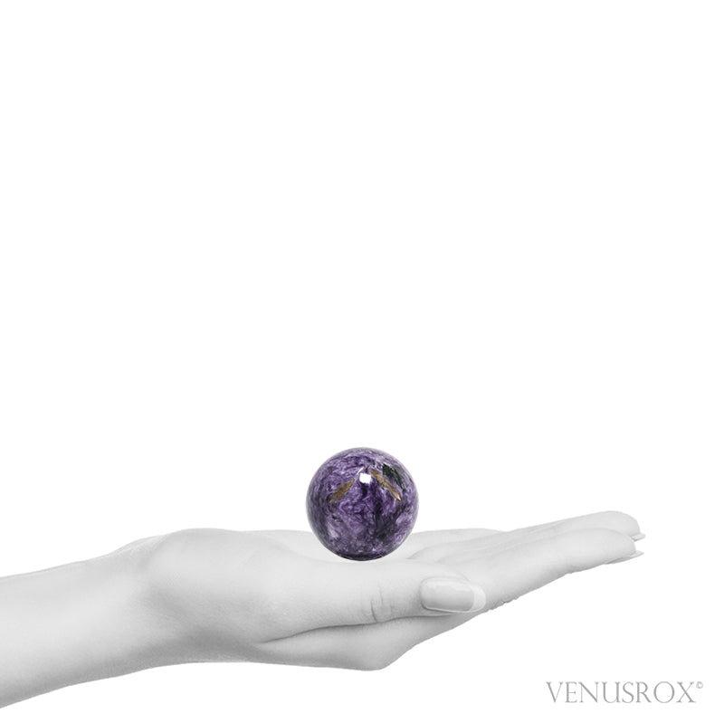 Charoite with Aegirine Polished Sphere from Sakha Republic, Siberia, Russia | Venusrox