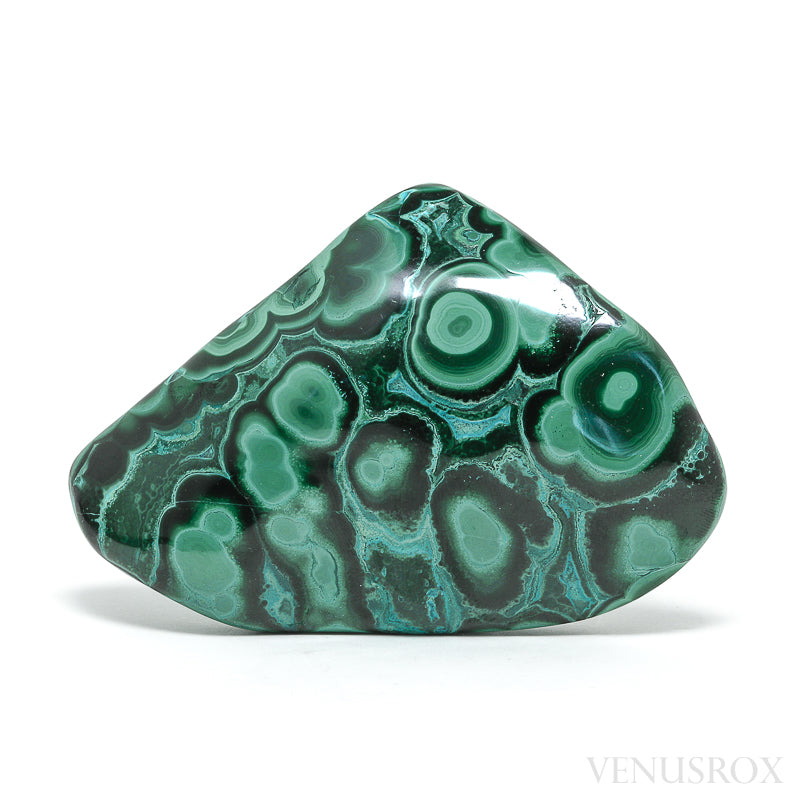 Chrysocolla and Malachite Part Polished/Part Natural Crystal from the Democratic Republic of Congo | Venusrox