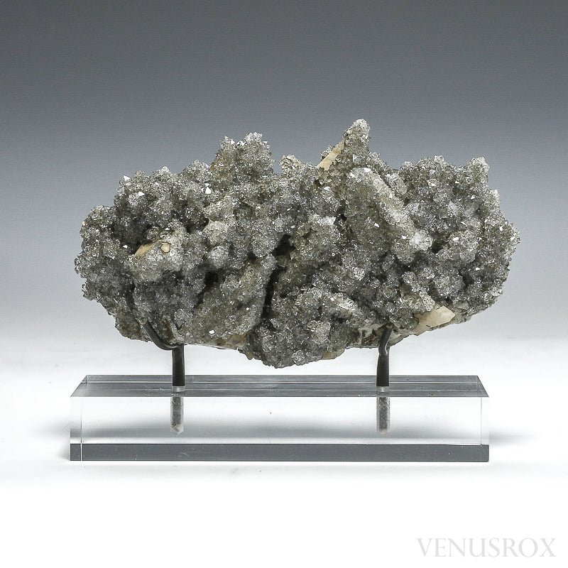 Apophyllite with Calcite Natural Cluster from Vtoroy Sovetskiy Mine, Dalnegorsk, Primorskiy Kray, Russia, mounted on a bespoke stand | Venusrox