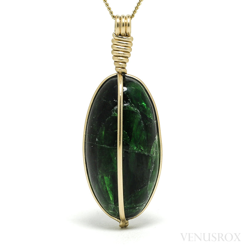 Chrome Diopside Polished Crystal Pendant from Russia | Venusrox