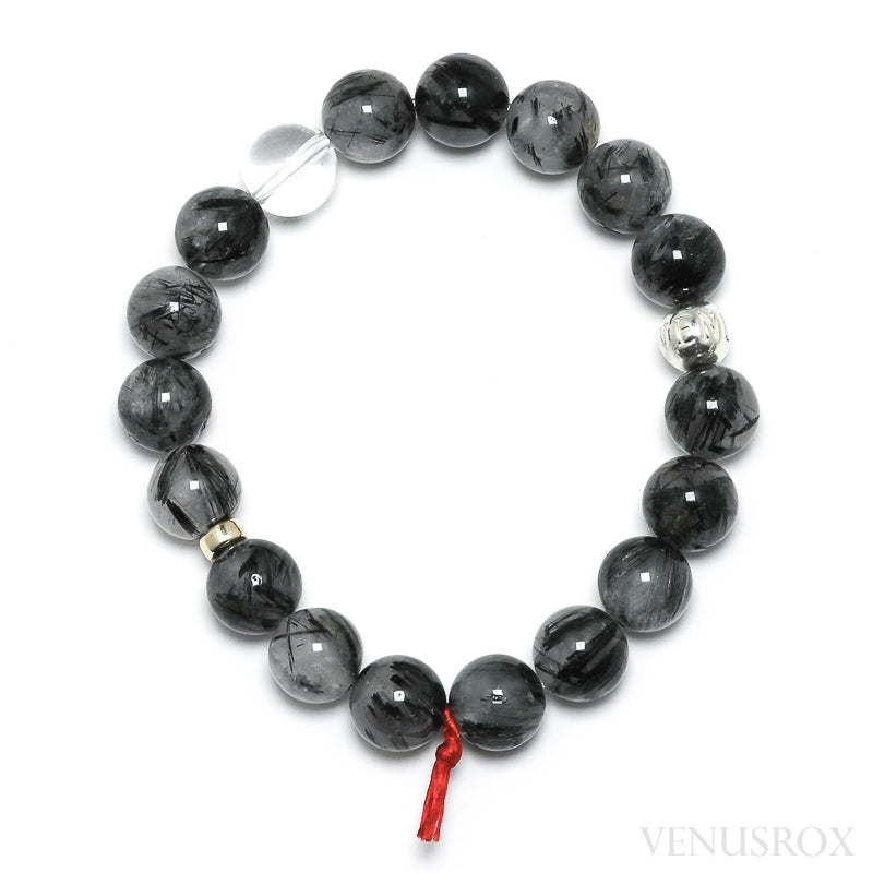 Tourmalinated Quartz Bead Bracelet from Brazil | Venusrox