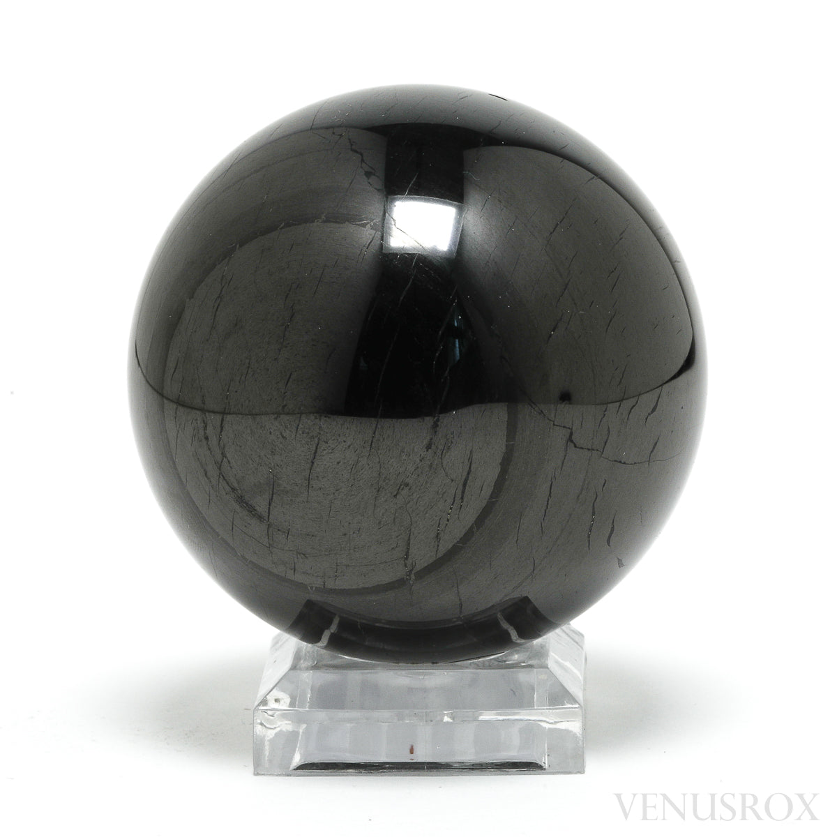 Shungite (Grade 2) Polished Sphere from Shunga, Karelia, Russia | Venusrox
