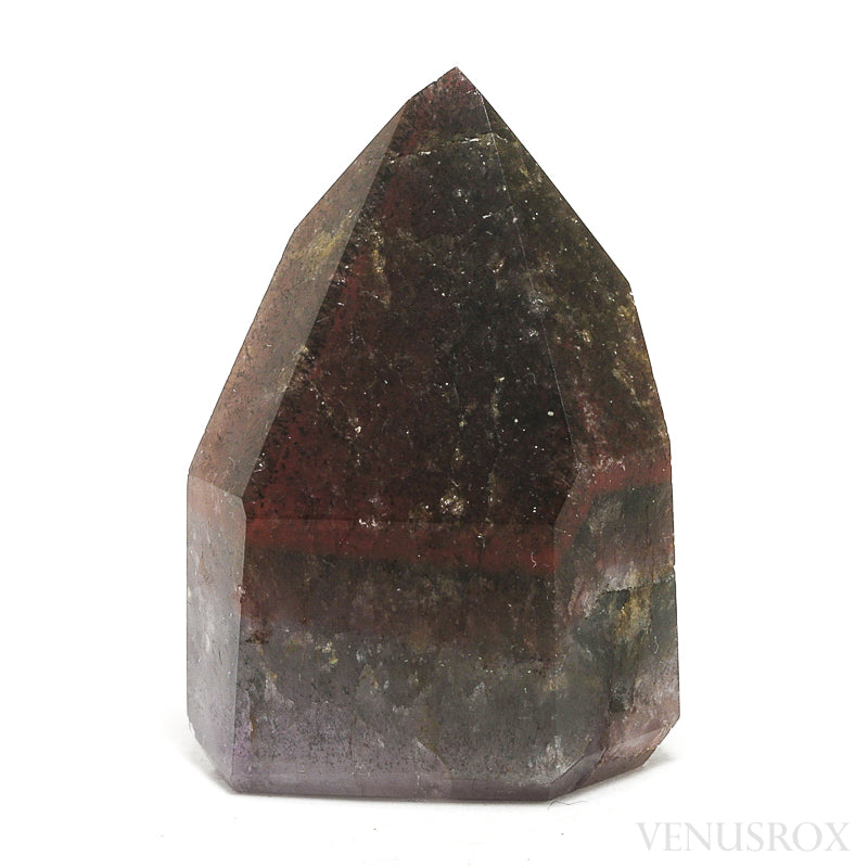 Amethyst with Hematite & Cacoxenite Polished Point from Brazil | Venusrox