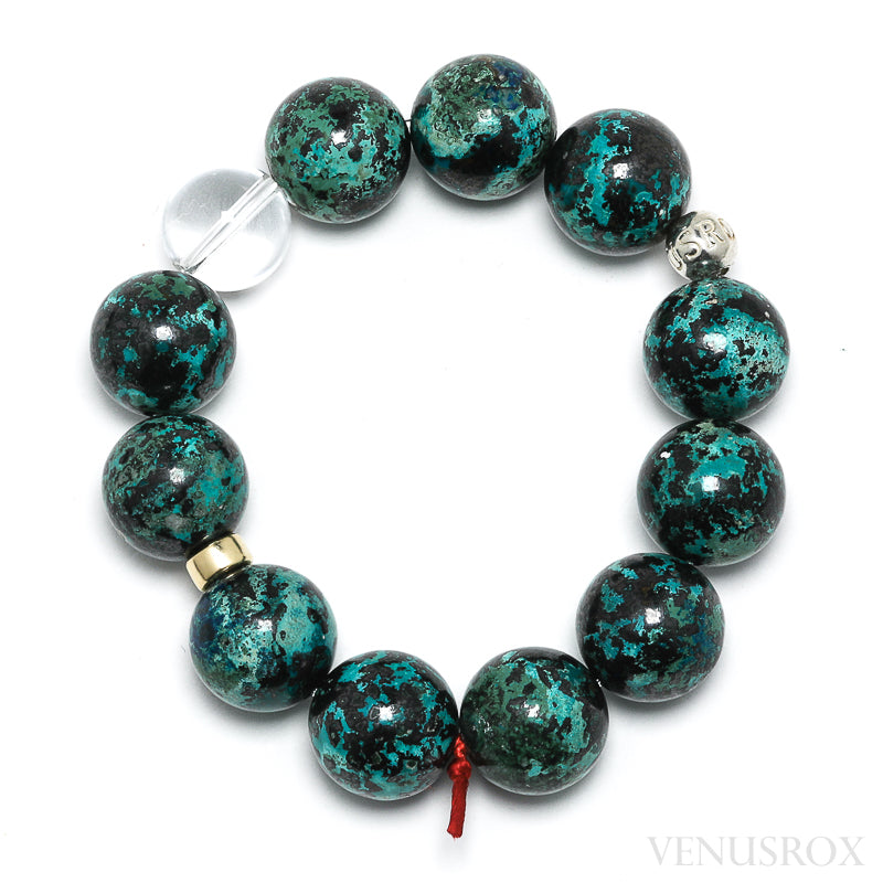 Chrysocolla with Malachite and Cuprite Bracelet from Peru | Venusrox