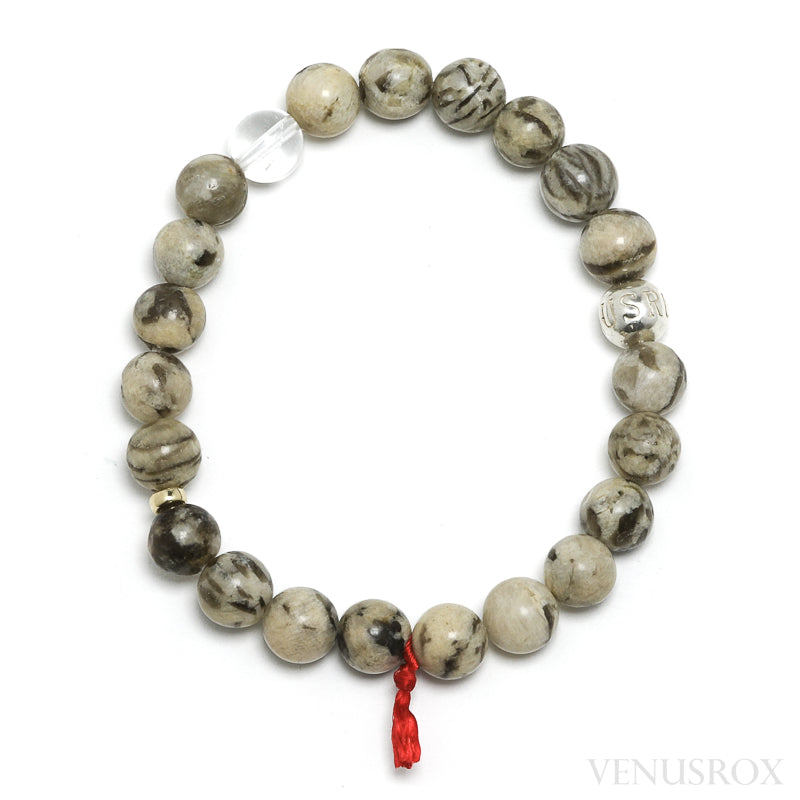 Graphic Feldspar Bead Bracelet from Madagascar | Venusrox
