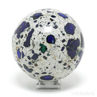 Azurite with Copper & Malachite in Matrix Sphere from the Altai Mountains, Siberia, Russia | Venusrox