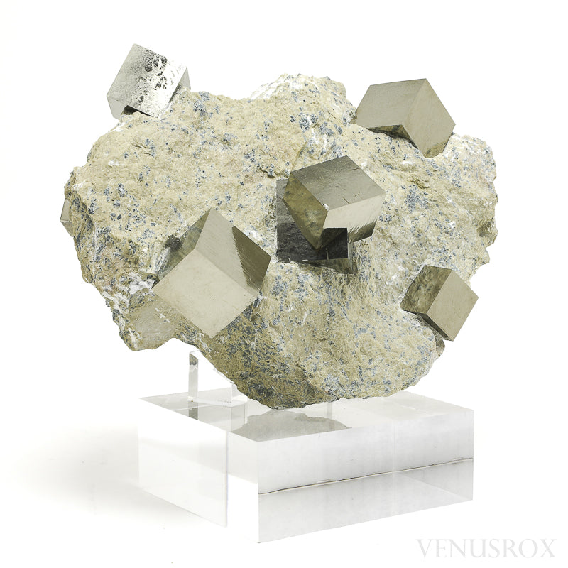 Pyrite Cubes in Matrix | Venusrox