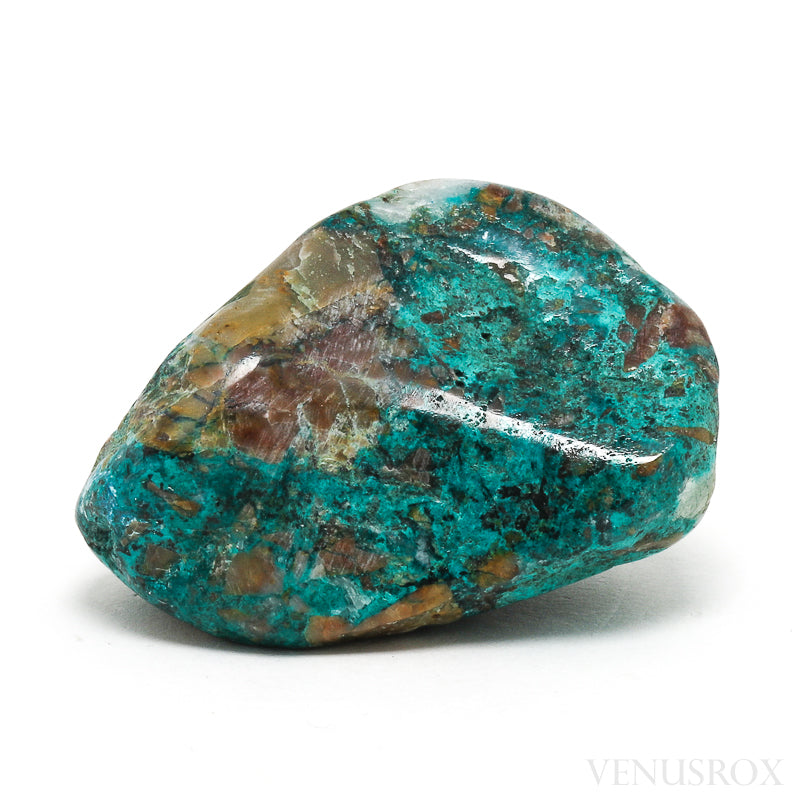 Dioptase with Quartz & Chrysocolla with Matrix Polished Crystal from the Democratic Republic of Congo  |  Venusrox