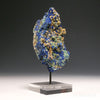 Azurite, Malachite & Aragonite on Matrix Natural Crystal from the Lavrion District, Attica Prefecture, Greece mounted on a bespoke stand | Venusrox