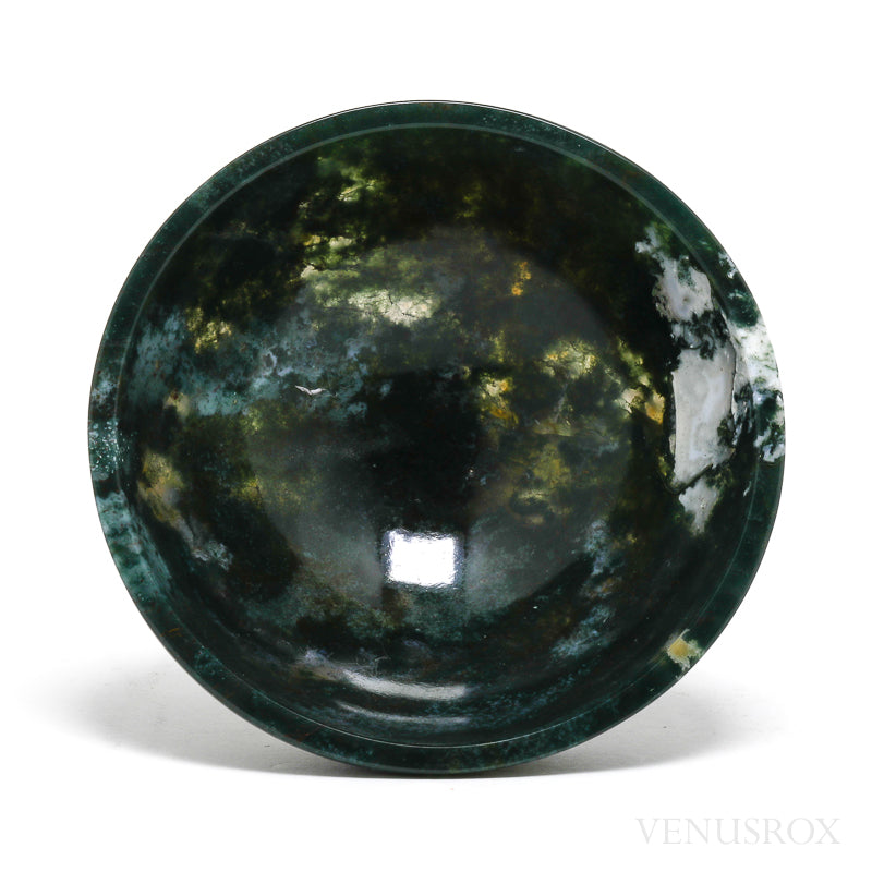 Moss Agate Bowl from India | Venusrox