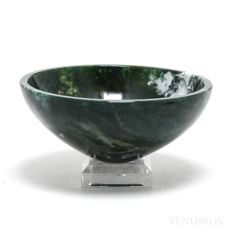 Moss Agate Bowl from India | Venusrox