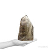 Smoky Phantom Elestial Quartz Part Polished/Part Natural Point with two Enhydros from Brazil | Venusrox