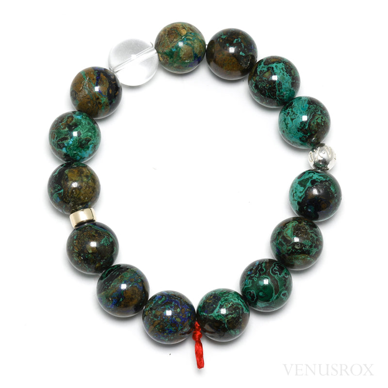 Azurite with Malachite & Matrix Bracelet from Peru | Venusrox