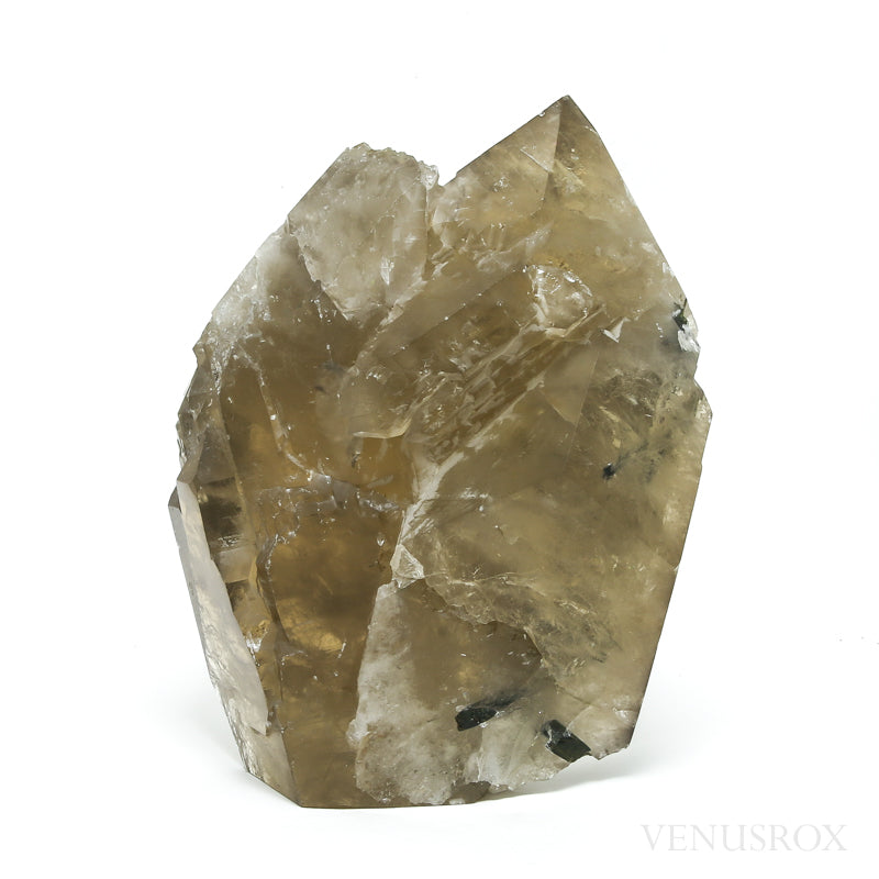 Citrine with Pink & Green Tourmaline Part Polished/Part Natural Cathedral Point from Brazil | Venusrox