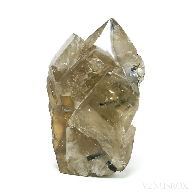 Citrine with Pink & Green Tourmaline Part Polished/Part Natural Cathedral Point from Brazil | Venusrox