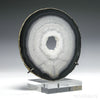 Agate with Quartz Polished Slice from Brazil, mounted on a bespoke stand | Venusrox