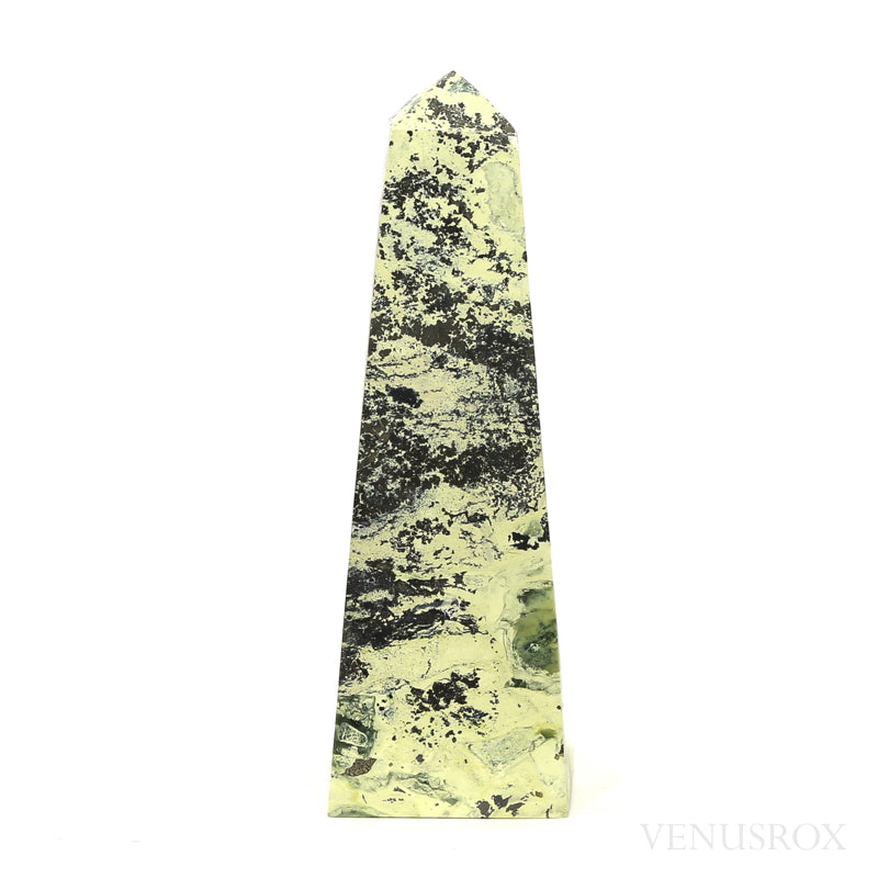 Serpentine with Pyrite Polished Point from Peru | Venusrox