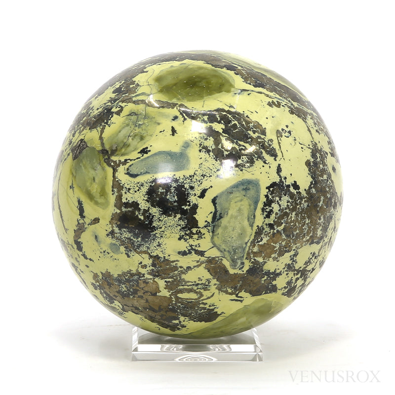 erpentine with Pyrite Polished Sphere from Peru